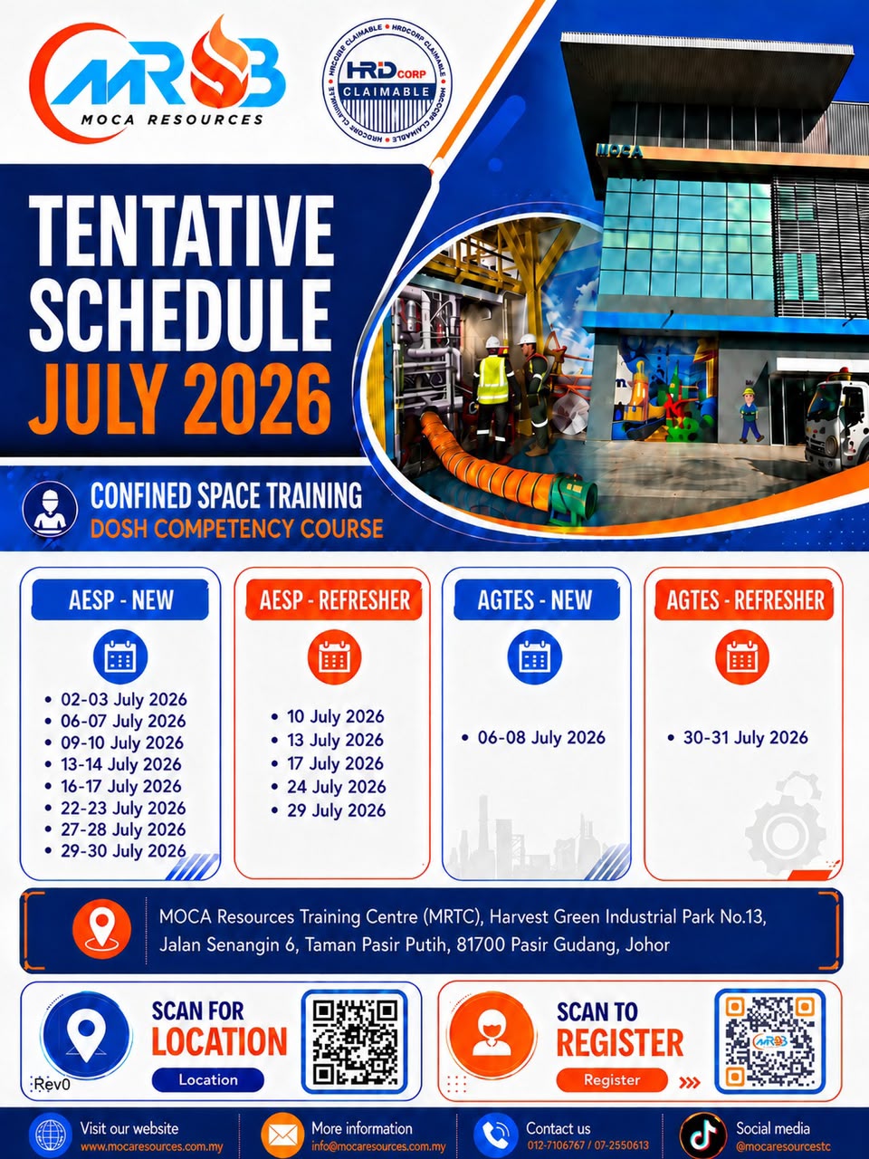 Tentative Schedule July MRTC